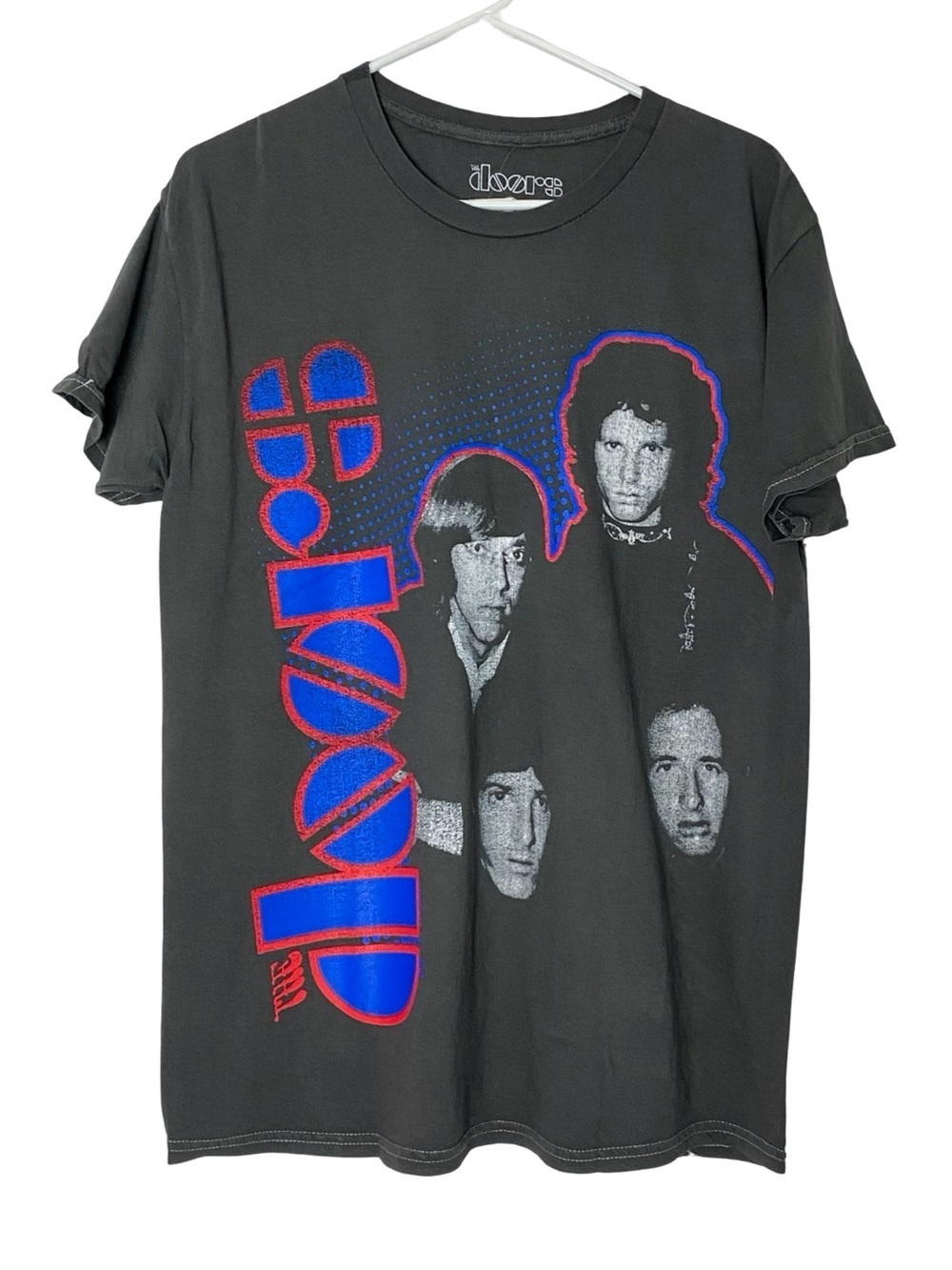 The Doors Graphic Band Tee Tshirt Shirt Mens Size Medium NWT New Cool Print Gray